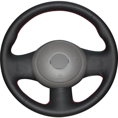 DIY Personalized Super Soft Black Synthetic Leather Car Steering Wheel Cover for Nissan March Sunny Versa 2013 Almera