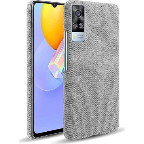 Cloth Cases For VIVO Y31 Case Slim Retro Cloth Hard Phone Cover For vivo Y51 6.58" Vivoy31 Vivoy51 Coque Funda Capa