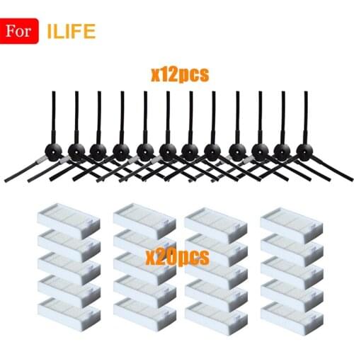 Vacuum Cleaner Primary Dust Filter Mop Pad Side Brush For ilife V3 V5 V5s V3s V5s Pro V50 X5 Hepa Filter Side Brush Replacements