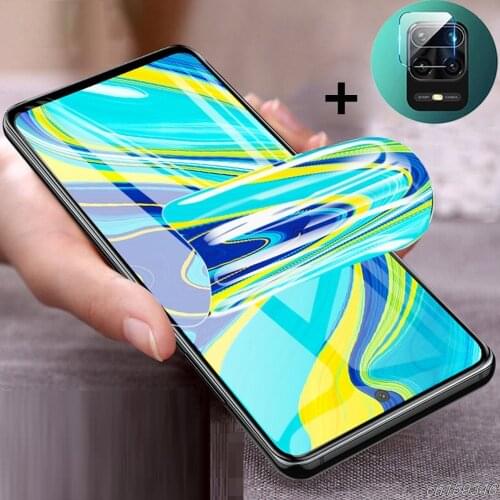 2-in-1 Camera + Hydrogel Film For Xiaomi Redmi Note 9s Note 9 Pro Screen Protector On Note 9 Pro Max protective Not Glass