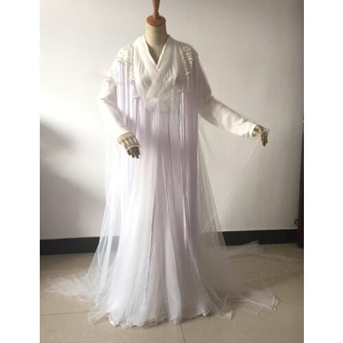 3 Designs Red Embroidery Bai Qian Fairy Womens Costume Forever Love in Ten Miles of Peach Blossom Bushes TV play costume