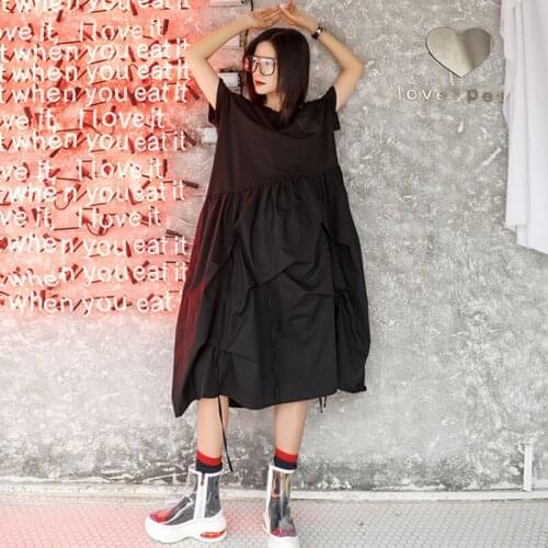 Retro Elegant Cover The Meat Midi Dress Summer Clothes for Women Black Dress Bandage Pocket Pullover Match All