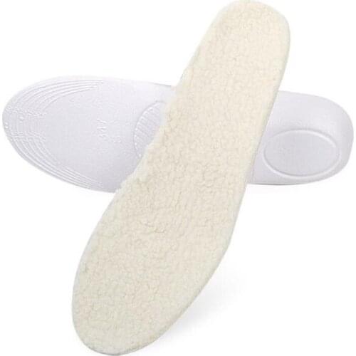 1 Pair Winter warm insole breathable and sweat-absorbent PU Inner heightening insole For Man And Woman