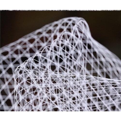 1 Yard Stiff Checks Mesh For Veil White Diamond Lattice Mesh, Black Mesh Fabric