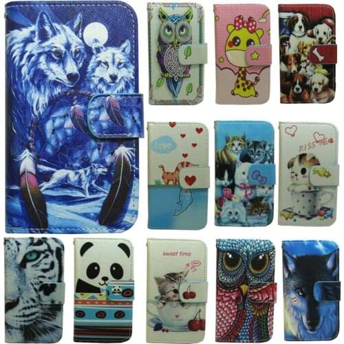 1x OWL Cat Dog Wolf Panda Tiger Wallet Kickstand Flip case cover for BQ Aquaris U U2 Lite V X5 Plus M4.5 Strike S5020 C