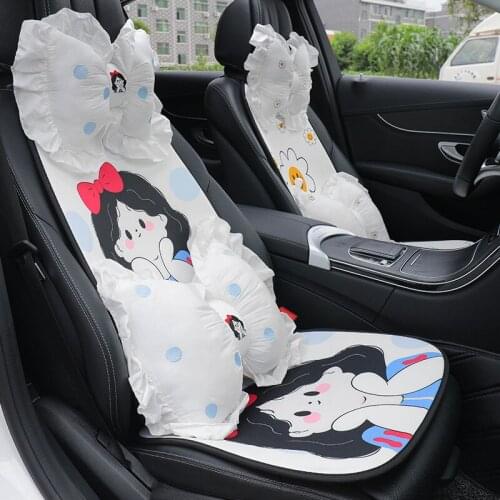 2021 New Arrival Four Seasons Universal Cartoon Princess Car Waist Pillow Lumbar Support Headrest Pillow