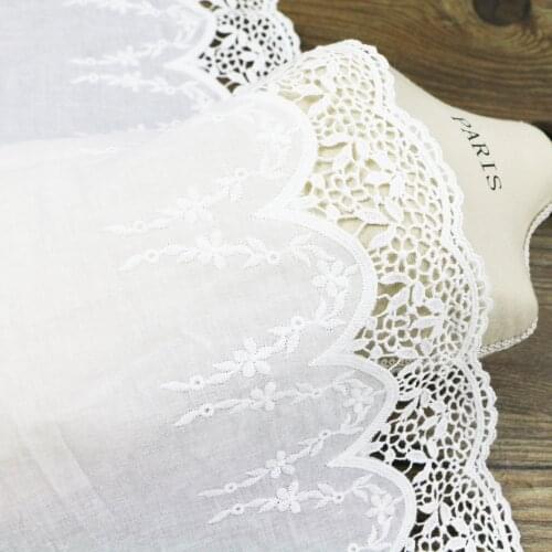 24 cm wide and 100% cotton lace embroidery lace fabric warp knitted garment accessories DIY