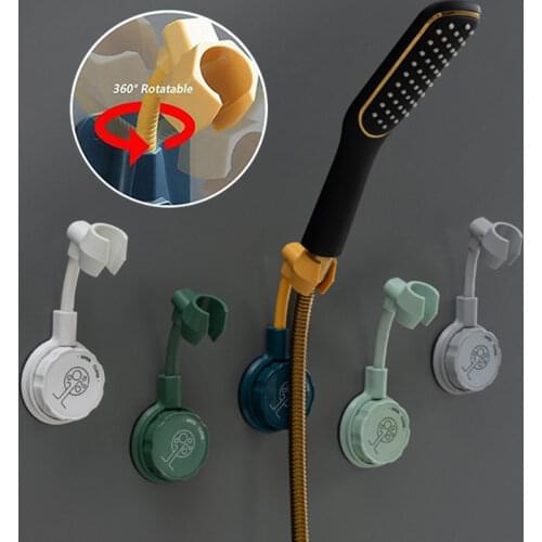 360° Punch-Free Universal Adjustable Shower Bracket Bathroom Shower Head Holder Nozzle Adjustment Adjusting Sucking Disc Base