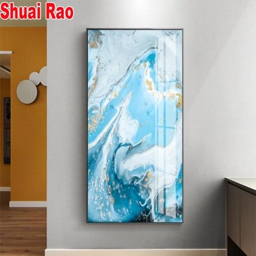 Abstract Blue sea wave diamond painting rhinestone picture embroidery diamond mosaic 5d cross stitch landscape decoration home