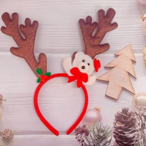 Hair Accessories Eco-friendly Lovely Christmas Antlers Headband for Christmas