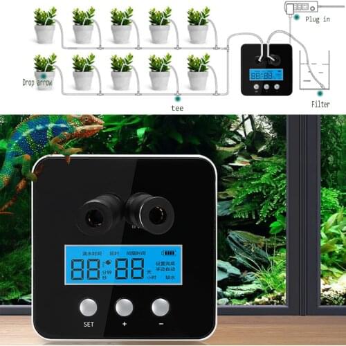 Automatic Water Pump Intelligent LED Watering Device Timer Irrigation System set Garden Dripper Potted drip Sprinkling