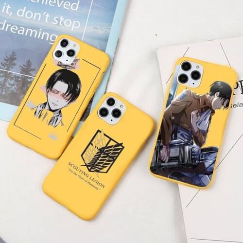 Attack on titan anime design coque funda Phone Case Candy Color for iPhone 6 7 8 11 12 s mini pro X XS XR MAX Plus