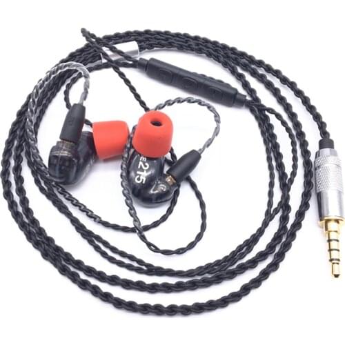 DIY SE215 HIFI Headset MMCX Upgrade Cable For Shure SE215 SE535 SE846 Earphones Headphone Cord With Mic for iphone huawei xiami