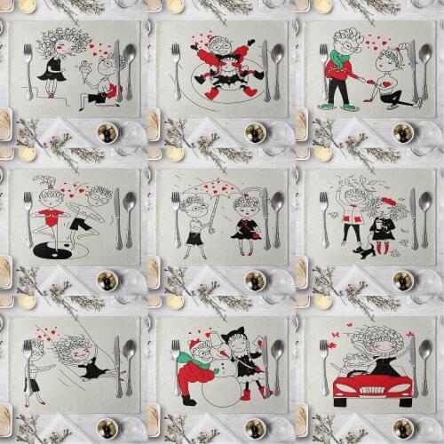 Boy Girl Kitchen Table Mats Linen Table Napkin Decorative Placemats Individual Table Mat Pad Bowl