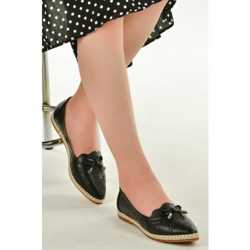 Ayakland 177-37 Skin Daily Anatomical Lady Ballerina Shoes