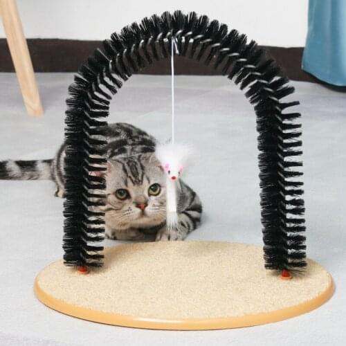 Pet Cat Massage Combs Cat interactive toys Arch soft Hair Cleaning Brush Self Grooming Removing Hair Cat Scratching Supplies