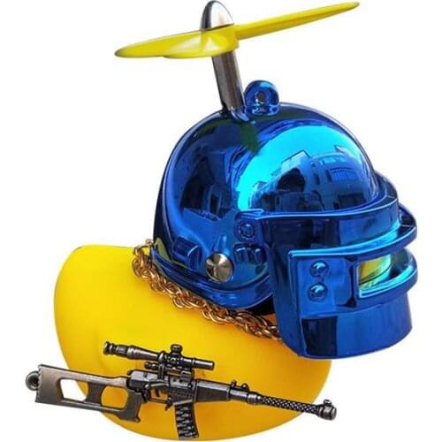 Cute Multifunctional Motorcycle Handlebar Duck Ornament Small Yellow Duck Helmet Bicycle Ornament Children toys For kids Adults
