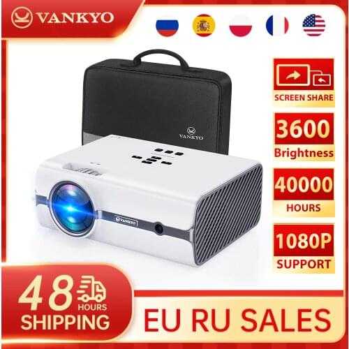 VANKYO Leisure D10WQ Mini WiFi Projector with FREE Projector Screen Portable Wireless Mirroring Projector 1080P Supported