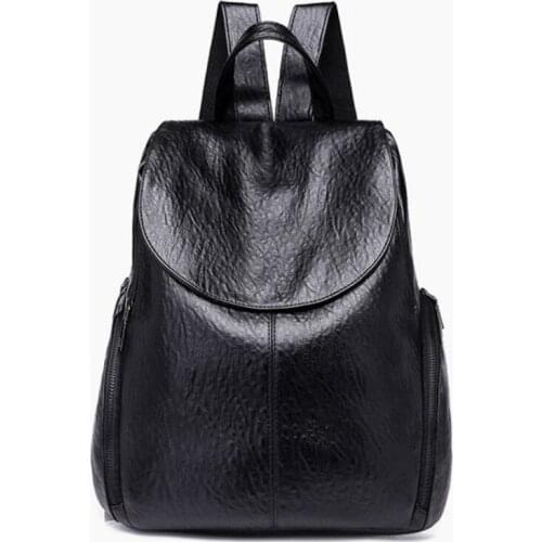 Fashion PU Leather Backpack Shoulder Bags Daypack For Women Rucksack Feminine Mochila Schoolbag New Womens Backpacks Female