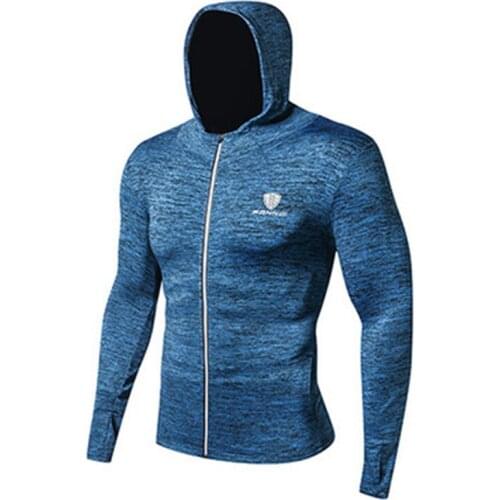 Men Sports Fall Winter Long Sleeves Flexible Sportswear Training Fitness Exercise Coat Male Reflective Breathable Tight Jackets