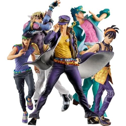 Genuine JoJos Bizarre Adventure Dio Giorno Giovanna Rohan Kishibe Narancia Ghirga Action Figure Model Toys