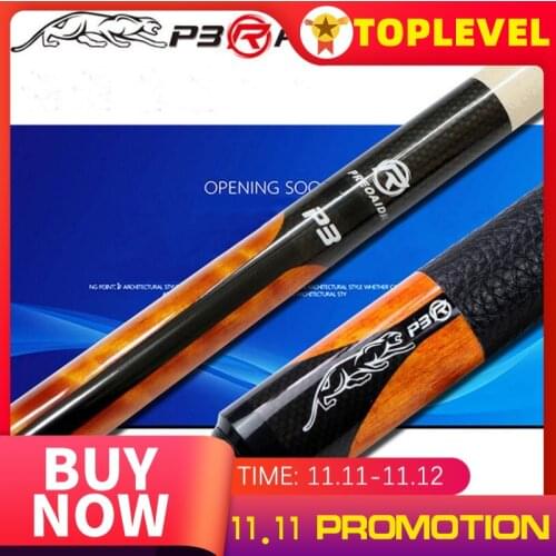 New Brand P3R Billiards Cue Pool Stick 10mm/11.5mm/13mm Tip 4 Colors China 2019