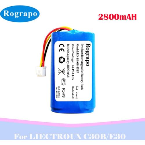 New 14.4V 2550mAh Li-ion Robot Vacuum Cleaner Battery For LIECTROUX C30B Accumulator 3-wire Plug