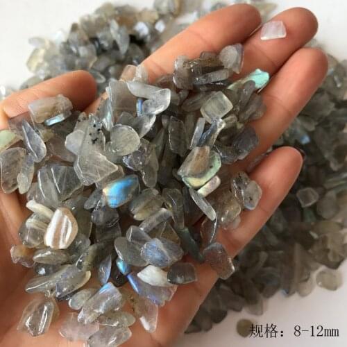 Wholesale 100g 3 Size Natural Crystal Gray Labradorite Moonstone Gravel Rock Quartz Raw Quartz Crystals Natural Stones