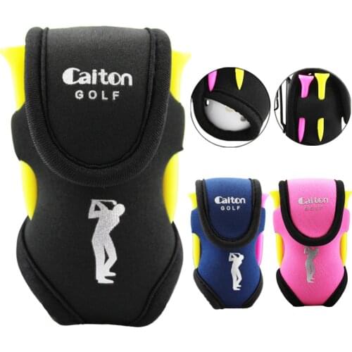 Portable Mini Golf Bag 4 Tees and 2 Balls Holder Neoprene Mini Waist Bag Sports Tool Pack Balls Tees Accessories