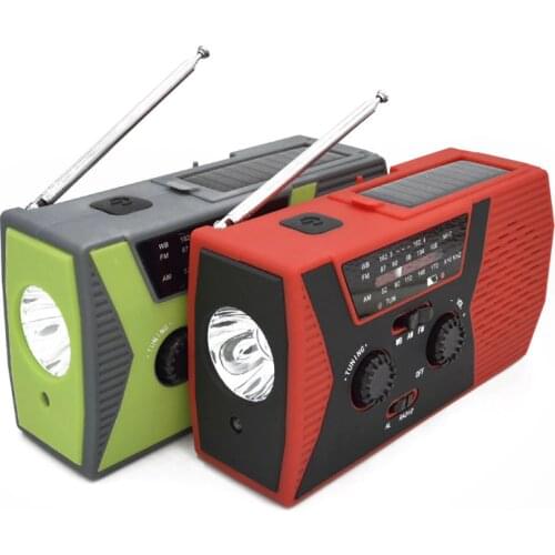 EDC USB Phone Emergency Charger Solar Hand Crank Portable Weather Radio For Outdoor Charger Camping Equipment Survival Tool