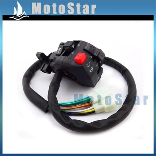 Handle Control Switch Assembly With Choke Lever 12 Wire 5 Function For Chinese ATV Quad 4 Wheeler 110cc 125cc 150cc 200cc 250cc