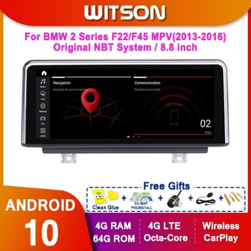 WITSON Android 10.0 8 core Car multimedia player For For BMW 2 Series F22/F45 MPV 2013 2014 2015 2016 Original NBT System