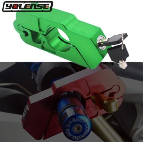 Motor Handlebar Lock Brake Clutch Security Safety Theft Protection Scooter Locks For Kawasaki Z1000 Z800 Z900 Z650 VERSYS650
