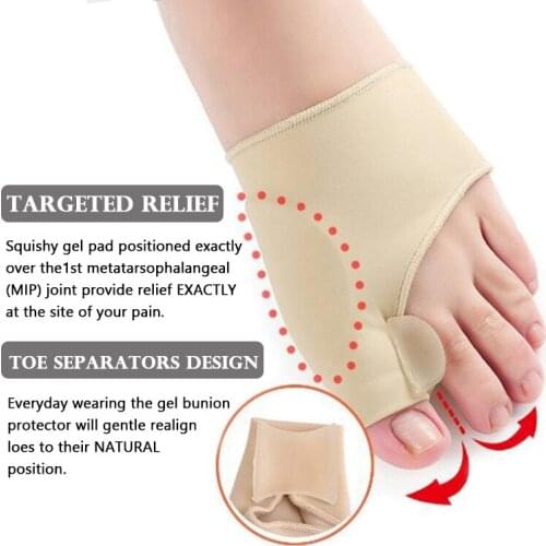 1 Pair Toe Separator Hallux Valgus Bunion Corrector Foot Care Orthotics Feet Bone Thumb Adjuster Correction Sock Pedicure Tools