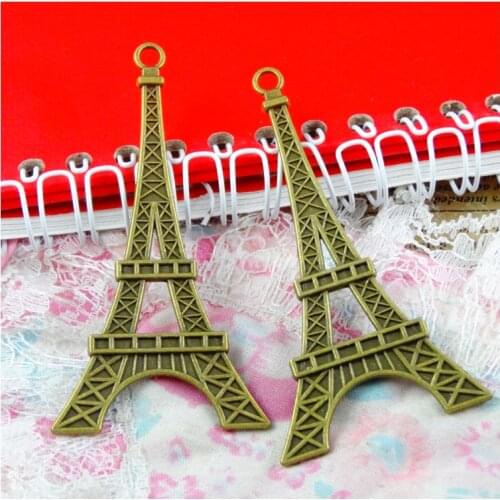 10PCS 36.5*69MM Antique Bronze Plated Zinc Alloy Tower Charms Pendant Diy Jewelry Accessories