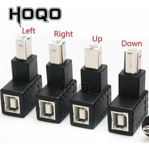 Right Angled 90 Degree USB 2.0 B Type Male to Female Extension Adapter for Printer Scanner converter