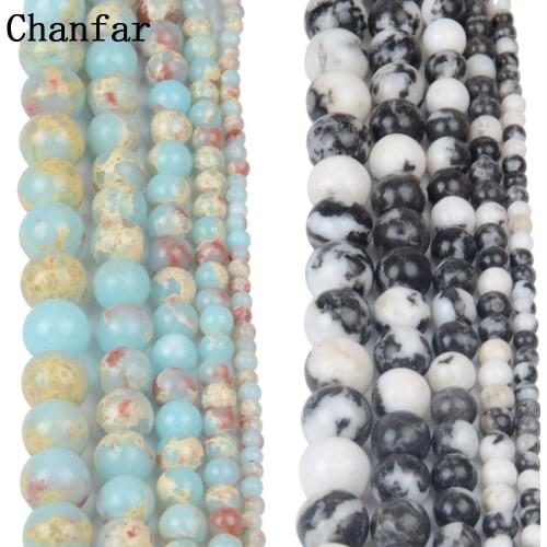 Snake kin Stone Black and White Zebra Beads Women Jewelry DIY Fashion Making Beads 4 6 8 10 12mm