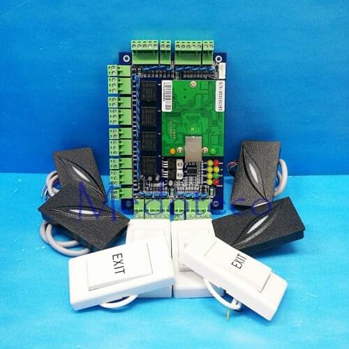 Four door Access Control Panel rfid Card access control Kit TCP/IP Multi Door Security Access Controller + wiegand reader L04