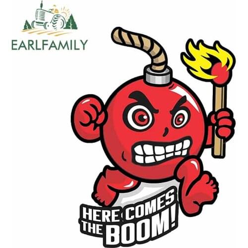EARLFAMILY 13cm x 9.8cm for here comes the boom RV Anime Graphics Motorcycle Car Stickers VAN Waterproof Decal Car Assessoires