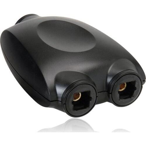 Cable Optical Digital Audio Splitter 2 Way Adapter Fiber Optic Converter