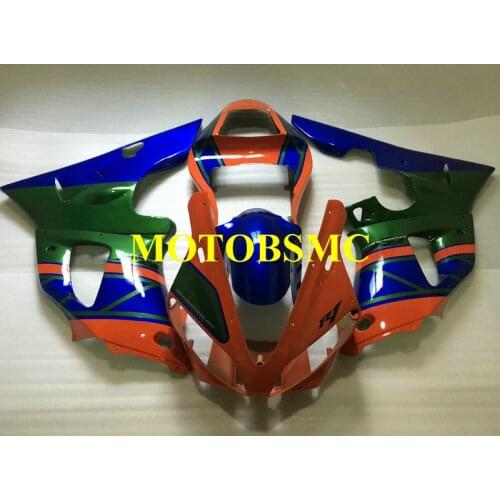 Custom Motorcycle Fairing kit for YAMAHA YZFR1 00 01 YZF R1 YZF1000 2000 2001 ABS Red green blue Fairings set+Gifts YB52