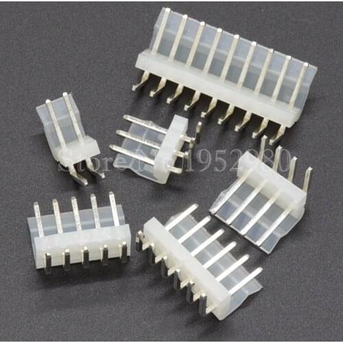 50PCS/LOT CH3.96 Connector 90 Degree 3.96mm Wafer Pin Header 3.96-AWG 2P/3P/4P/5P/6P/7P/8P/9P/10P/11P/12P