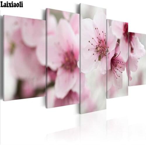 Hot Romantic peach blossom Diamond embroidery 5D Diy Diamond Painting cross stitch full square needlework home wall decoration