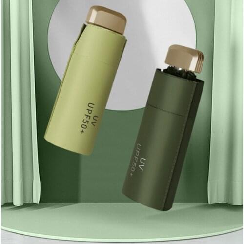 UV Protection Pocket Umbrella Mini 2021 Fashion Summer Light Waterproof 5 Folding Sun Umbrella Sombrilla