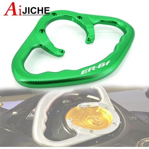 Motorcycle CNC Passenger Handgrips Hand Grip Tank Grab Bar Handles Armrest For KAWASAKI ER-6F ER6F ER 6F 2006-2014 2013 2012