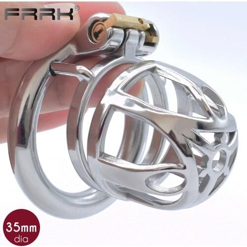 NUUN Male Chastity Device Metal Cock Cage Stainless Steel Penis Rings Sissy Erect Denial BDSM Bondage Her Control Fetish Sex Toy