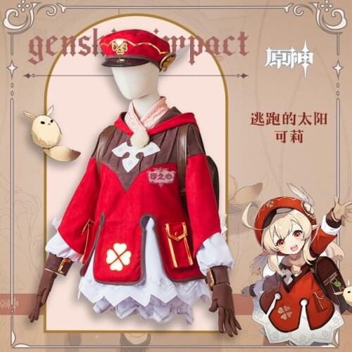 [Customize] Anime Genshin Impact Klee Keli Cosplay Costume Lolita Dress Lovely Uniform Halloween Suit For Women Outfit New 2020