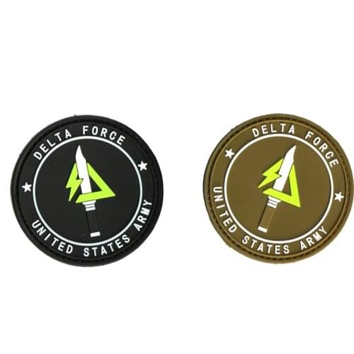 Delta Force US USA Army Special Force Counter Terrorism Hostage Rescue PVC Patch BLK