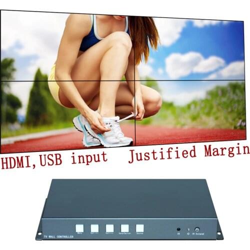Video wall controller for 4 units,video wall processor,Multi-Screen Splicing Processor for 2x2 1x2 1x3 1x4 2x1 3x1 4x1
