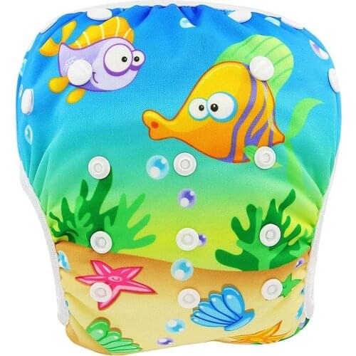 Ohbabyka Swim Diapers Baby Cloth Nappies Reusable Diaper Cover Baby Swimwear Pool Training Pants Waterproof Newborn Swimsuit